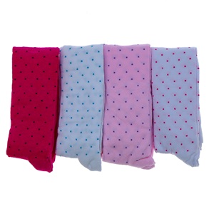 First Kız Çocuk Desenli Likralı Külotlu Çorap- Karışık Renk