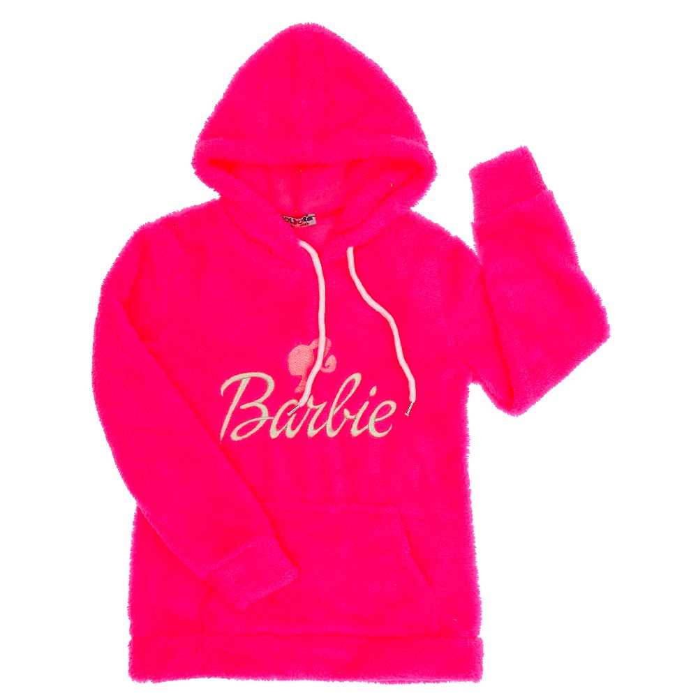 Güldür 9142 Kız Çocuk Barbie Baskılı Kapşonlu Welsoft Sweat 13-16 Yaş