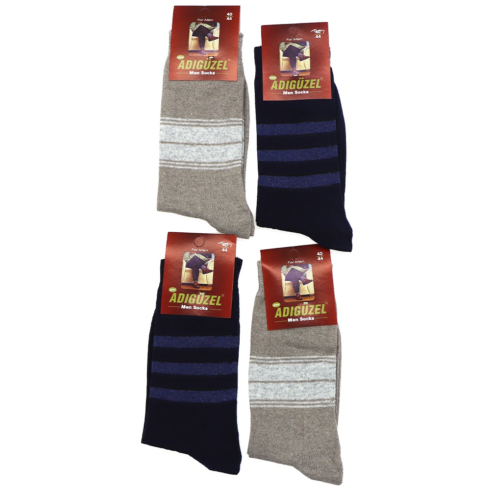 Mendi Erkek Desenli Likralı Soket Çorap