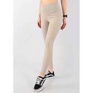 Vogsing 397 Bayan Şardonlu Fitilli Yüksek Bel Battal Tayt 3XL-5XL - Ç. Yeşil