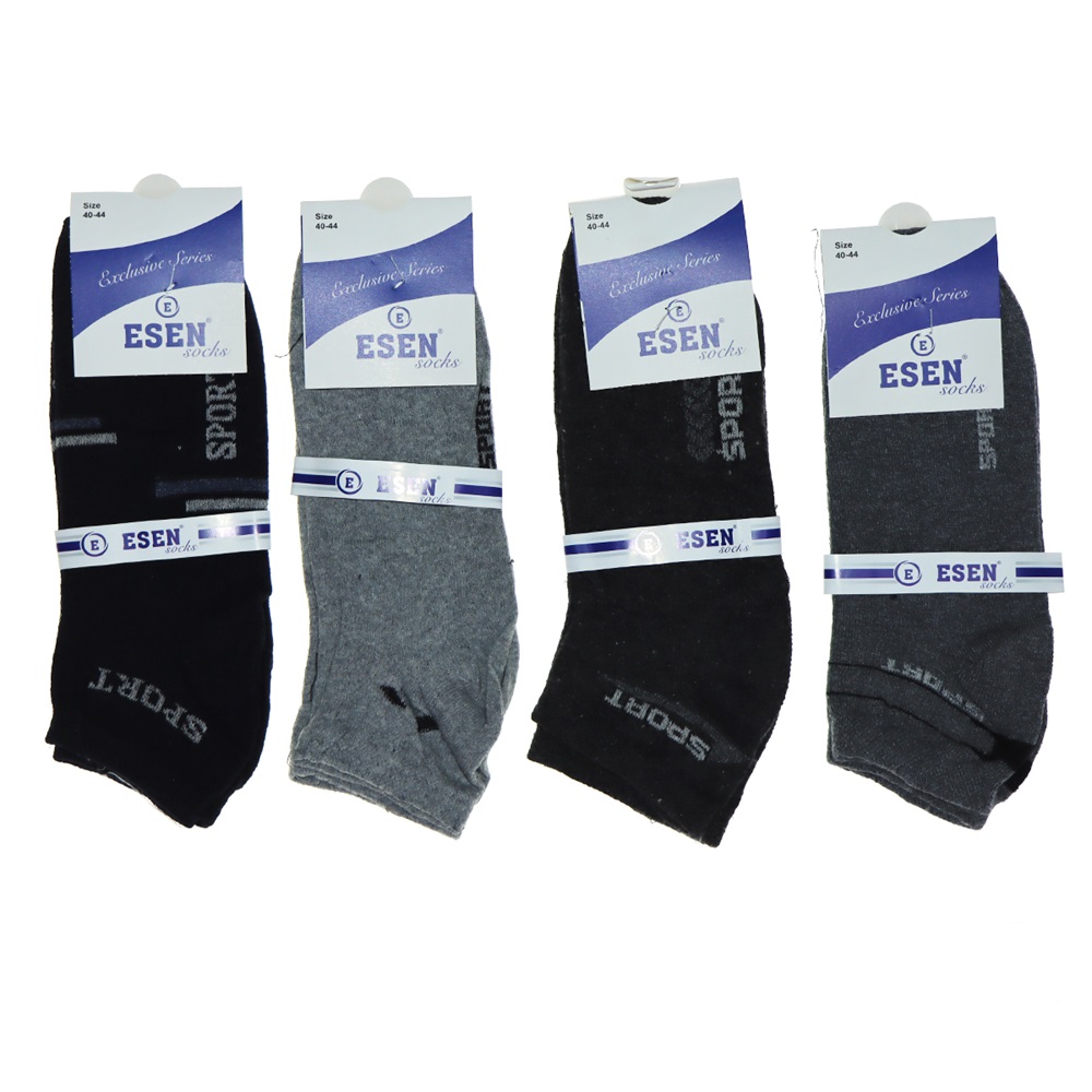 Esen Erkek Desenli Likralı Patik Çorap