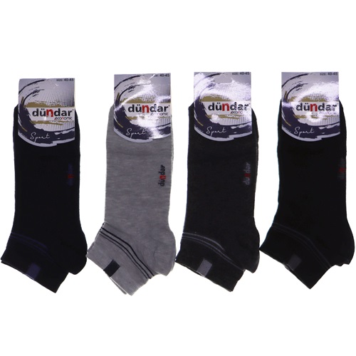 Dündar 0102 Erkek Desenli Likralı Patik Çorap