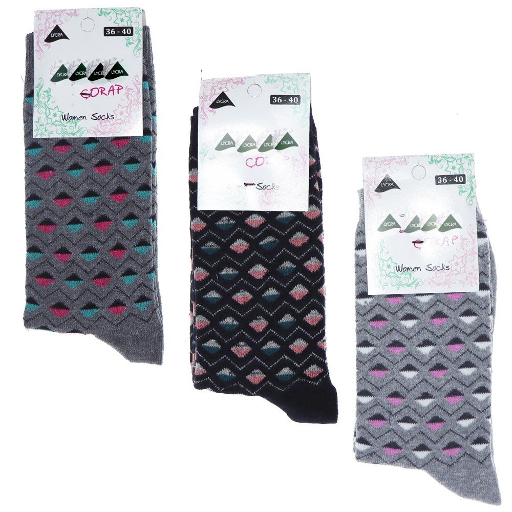 Mendi Bayan Likralı Soket Çorap