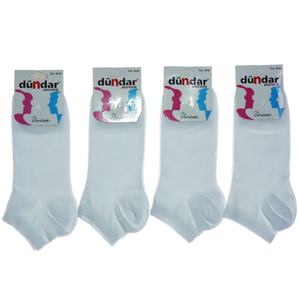 Dündar 1208 Bayan Penye Likralı Patik Çorap- PAKET İÇİ TEK RENK