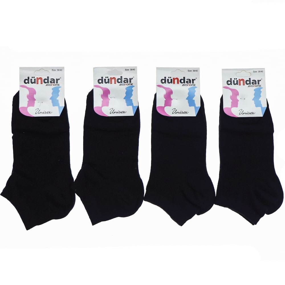 Dündar 1208 Bayan Penye Likralı Patik Çorap- PAKET İÇİ TEK RENK