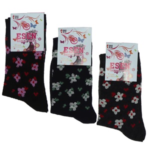 Esen Bayan Desenli Likralı Soket Çorap