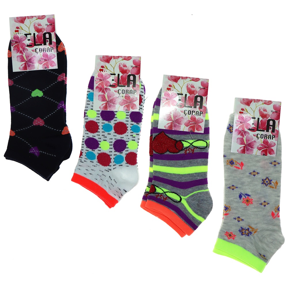 Bayan Penye Likralı Patik Çorap