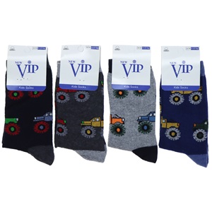 Vip 207 Erkek Çocuk Likralı Soket Çorap - Düz Karışık Renk