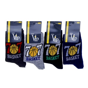 Vip 207 Erkek Çocuk Likralı Soket Çorap - Düz Karışık Renk