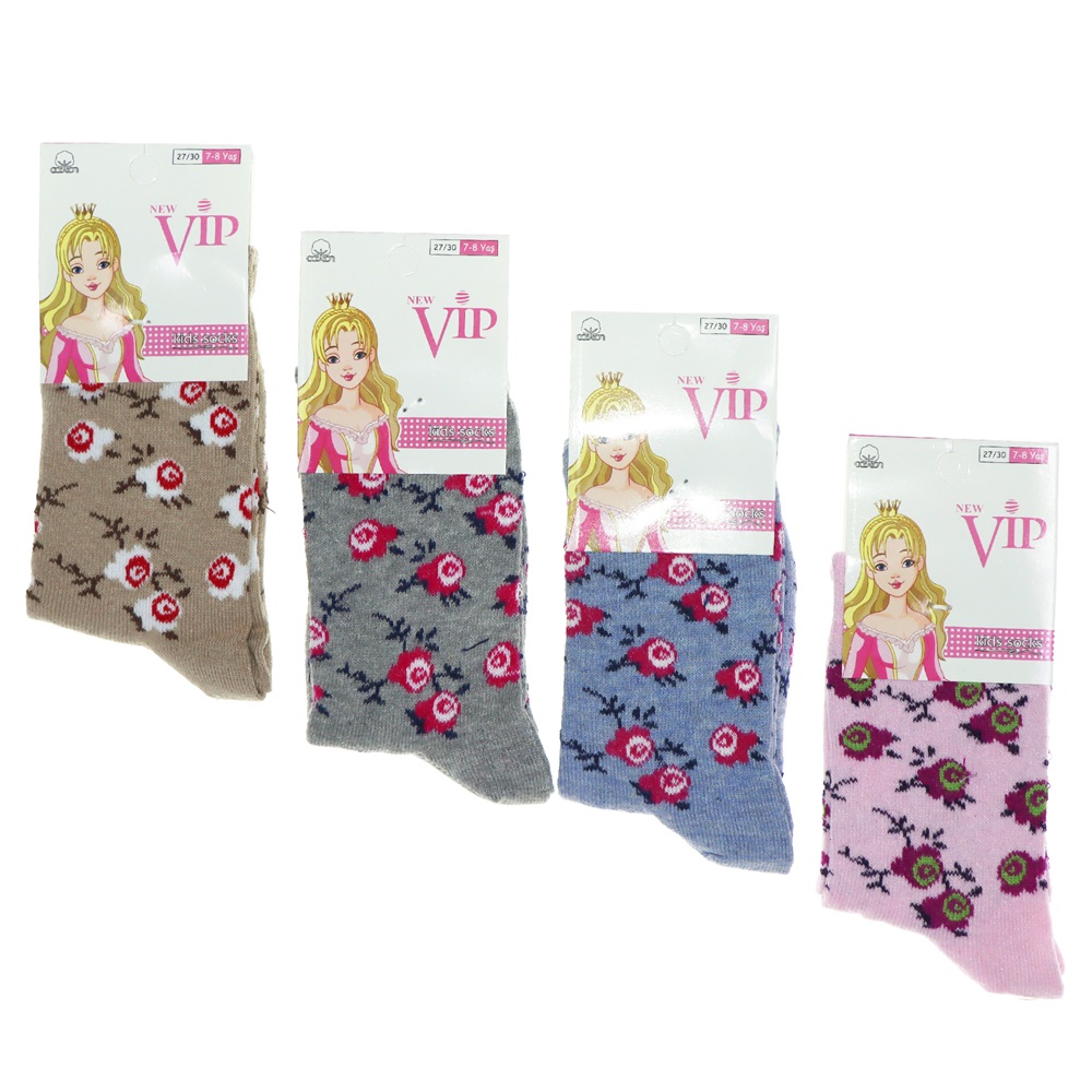 Vip 207 Kız Çocuk Likralı Soket Çorap- 11-12 YAŞ