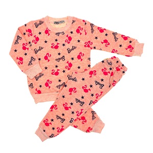 Zara Tintini Kids Kız Çocuk Penye 2 İp Şardonlu Barbie Bas Kabartma Takım 3-4 -9-10 Yaş - Somon - 3-10 YAŞ