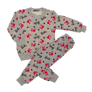 Zara Tintini Kids Kız Çocuk Penye 2 İp Şardonlu Barbie Bas Kabartma Takım 3-4 -9-10 Yaş - Somon - 3-10 YAŞ