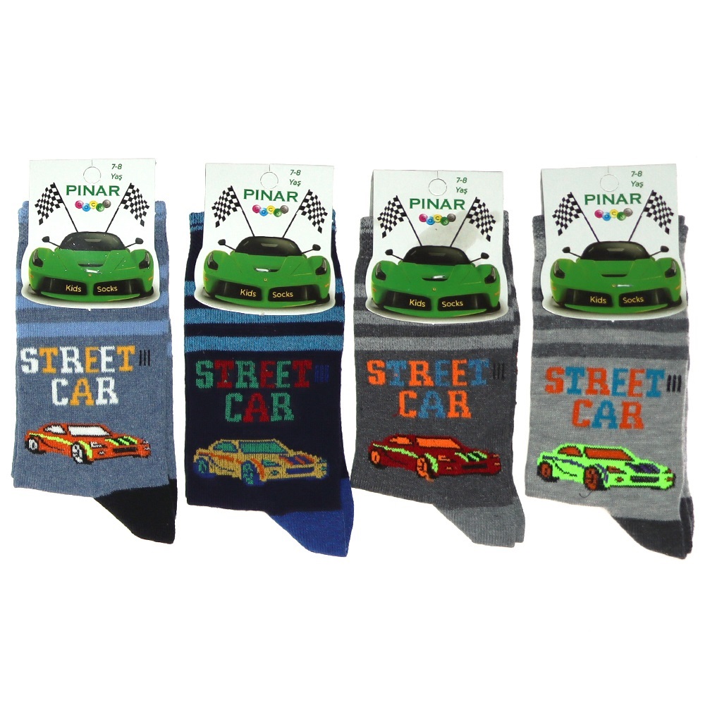 Pınar 0012 Erkek Çocuk Likralı Soket Çorap - 5-6 YAŞ