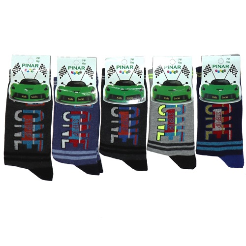 Pınar 0012 Erkek Çocuk Likralı Soket Çorap - 7-8 Yaş