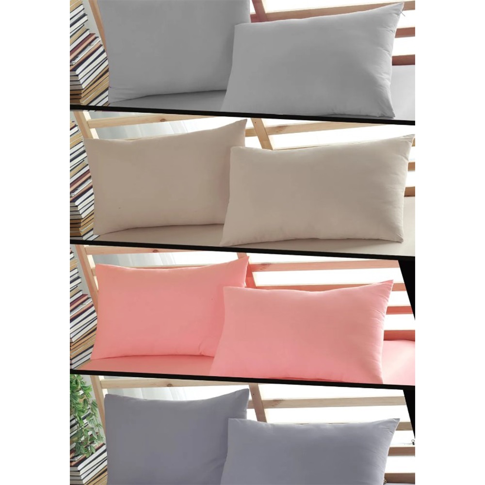 Evimart Düz 2 Li Yastik Kılıfı 50x70cm - Karışık Renk - 50X70 CM