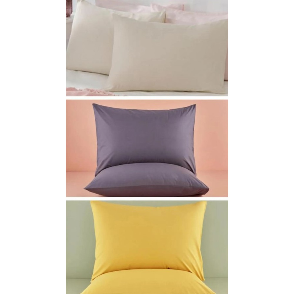 Evimart Düz 2 Li Yastik Kılıfı 50x70cm - Karışık Renk - 50X70 CM