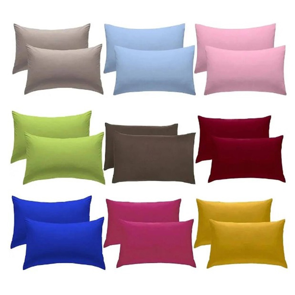 Evimart Düz 2 Li Yastik Kılıfı 50x70cm - Karışık Renk - 50X70 CM