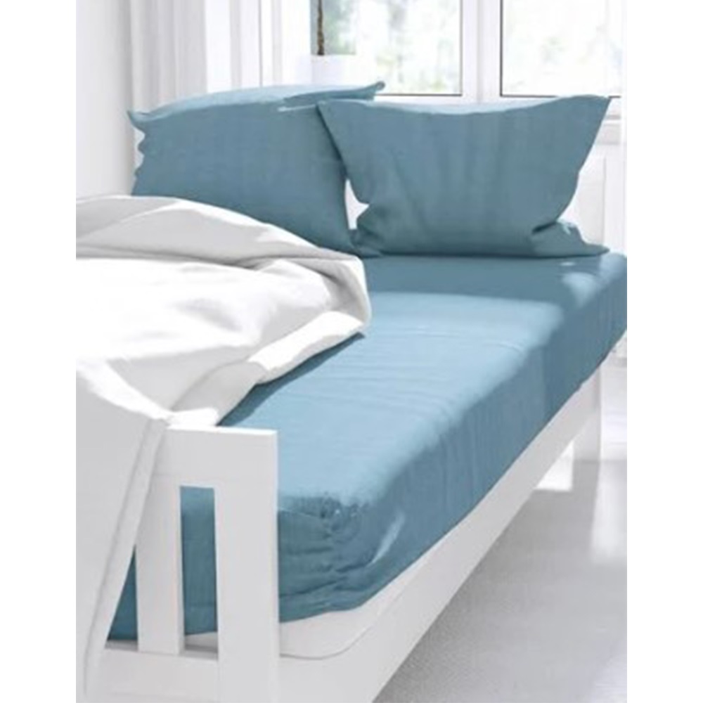 Evimart Home Düz Lastikli Çift Kişilik Tek Çarşaf 160x200cm - Yeşil - 160X200 CM