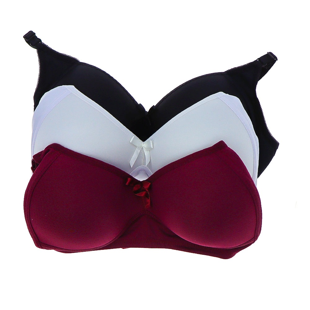 Dökmetaş 202 Bayan Süngerli Telsiz Noktalı Toparlayıcı Sütyen 85-100 - Kırmızı - 85-90-95-100