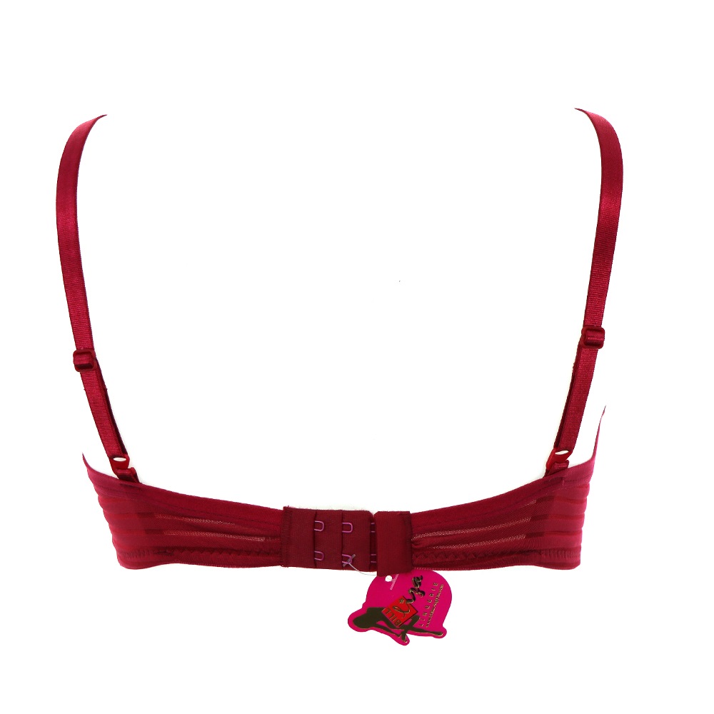 Billiza 2300 Bayan Desteksiz Jakarlı Lutus Sütyen 80-95 - Bordo - 80-85-90-95