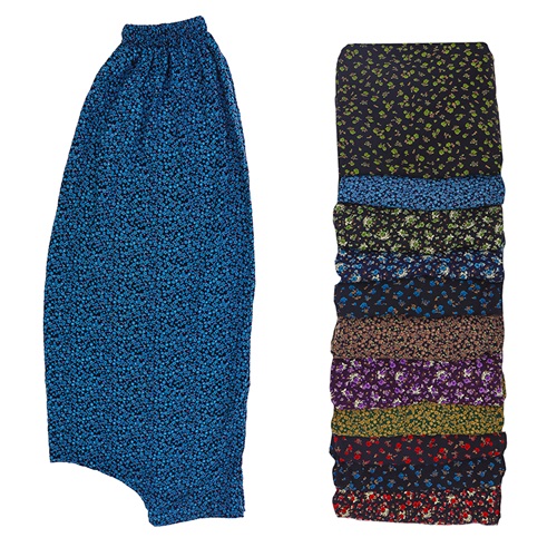 Doay Tekstil Bayan Desenli Tek Cep Fermuarlı Battal Viskon Şalvar