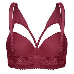 Aysemin ER 5086-C Dantelli Ön Çaraz Detaylı Desteksiz Sütyen 85-105 - Gül Kurusu - 85-90-95-100-105