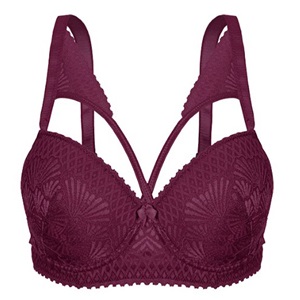 Aysemin ER 5086-C Dantelli Ön Çaraz Detaylı Desteksiz Sütyen 85-105 - Gül Kurusu - 85-90-95-100-105