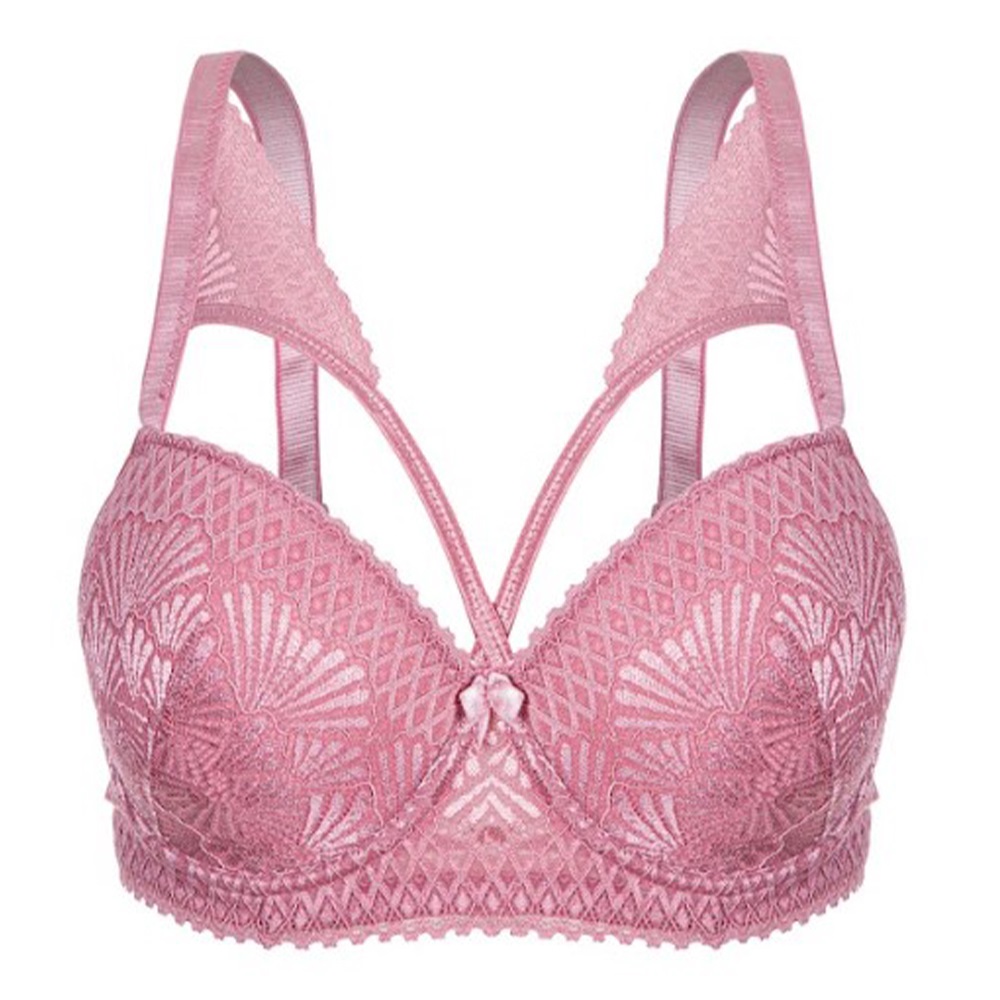 Aysemin ER 5086-C Dantelli Ön Çaraz Detaylı Desteksiz Sütyen 85-105 - Gül Kurusu - 85-90-95-100-105