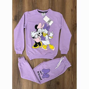 Zara Kız Çocuk Penye Minnie Ve Daisy Baskılı Takım 3-6 Yaş - Lila