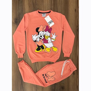 Zara Kız Çocuk Penye Minnie Ve Daisy Baskılı Takım 3-6 Yaş - Lila