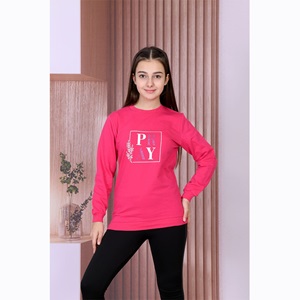 Harika Çocuk 0400 Kız Çocuk Simli Pray Baskılı 2 İp Penye Sweat 13-16 Yaş