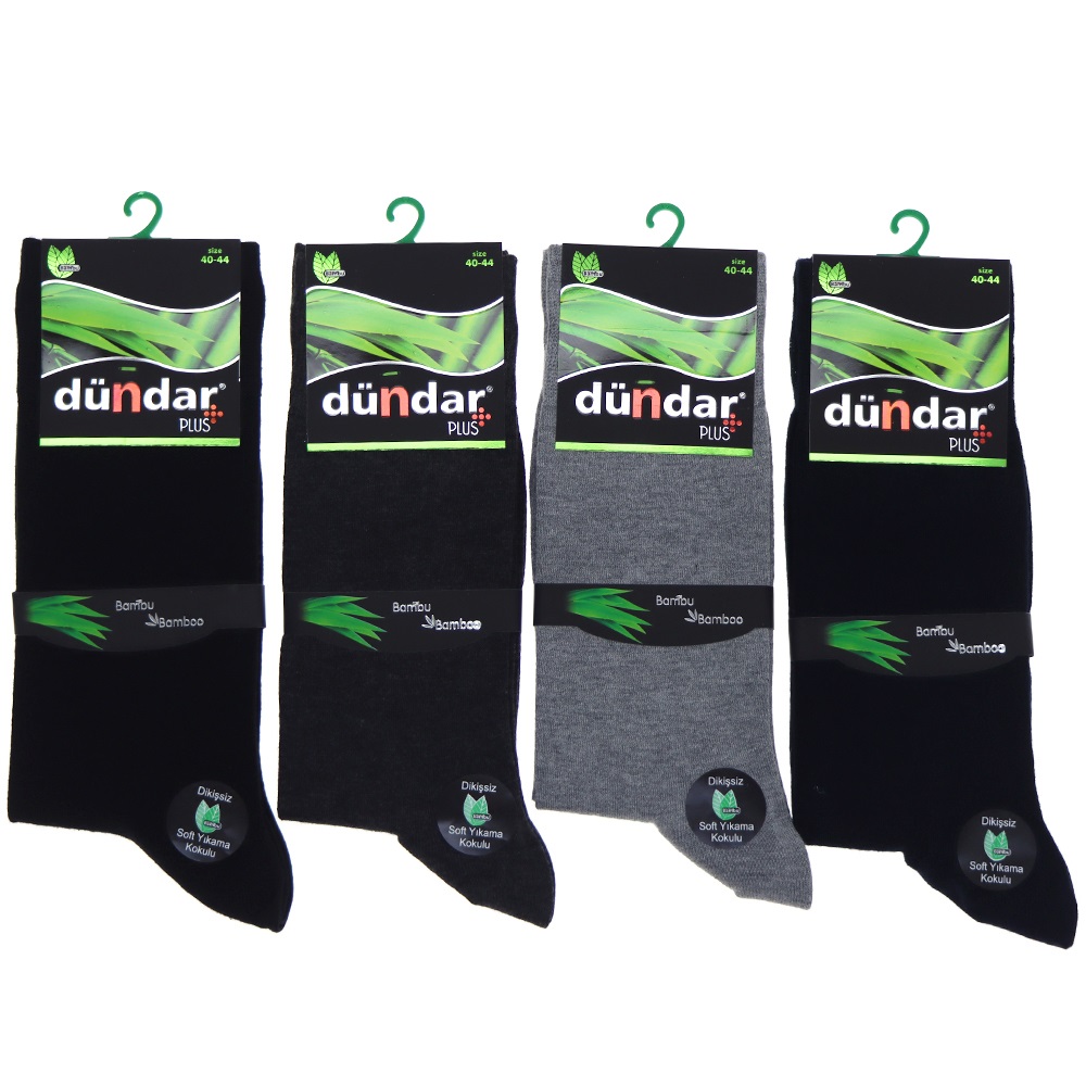 Dündar 5602 Erkek Desenli Plus Bambu Likralı Dikişsiz Soket Çorap