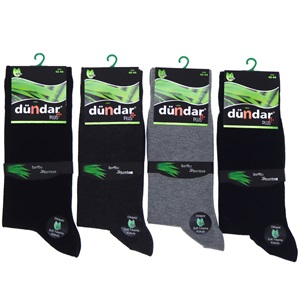 Dündar 5602 Erkek Desenli Plus Bambu Likralı Dikişsiz Soket Çorap