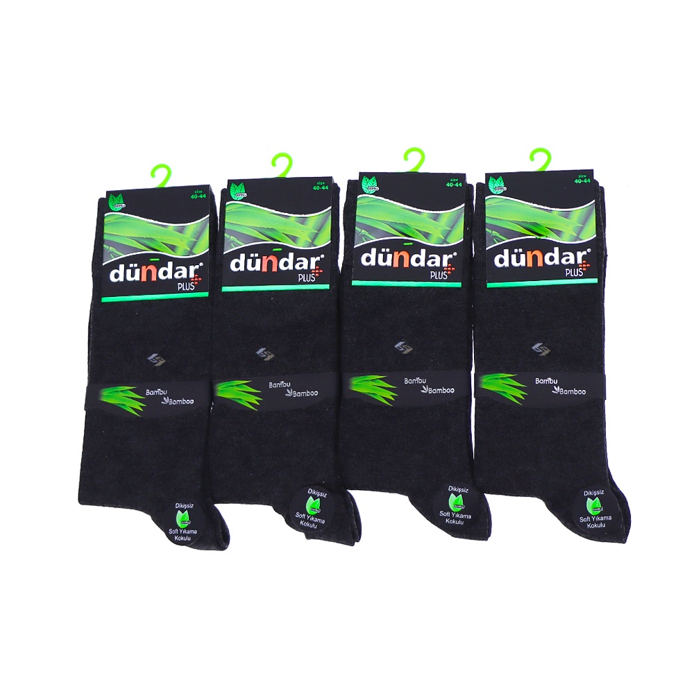 Dündar 5602 Erkek Desenli Plus Bambu Likralı Dikişsiz Soket Çorap