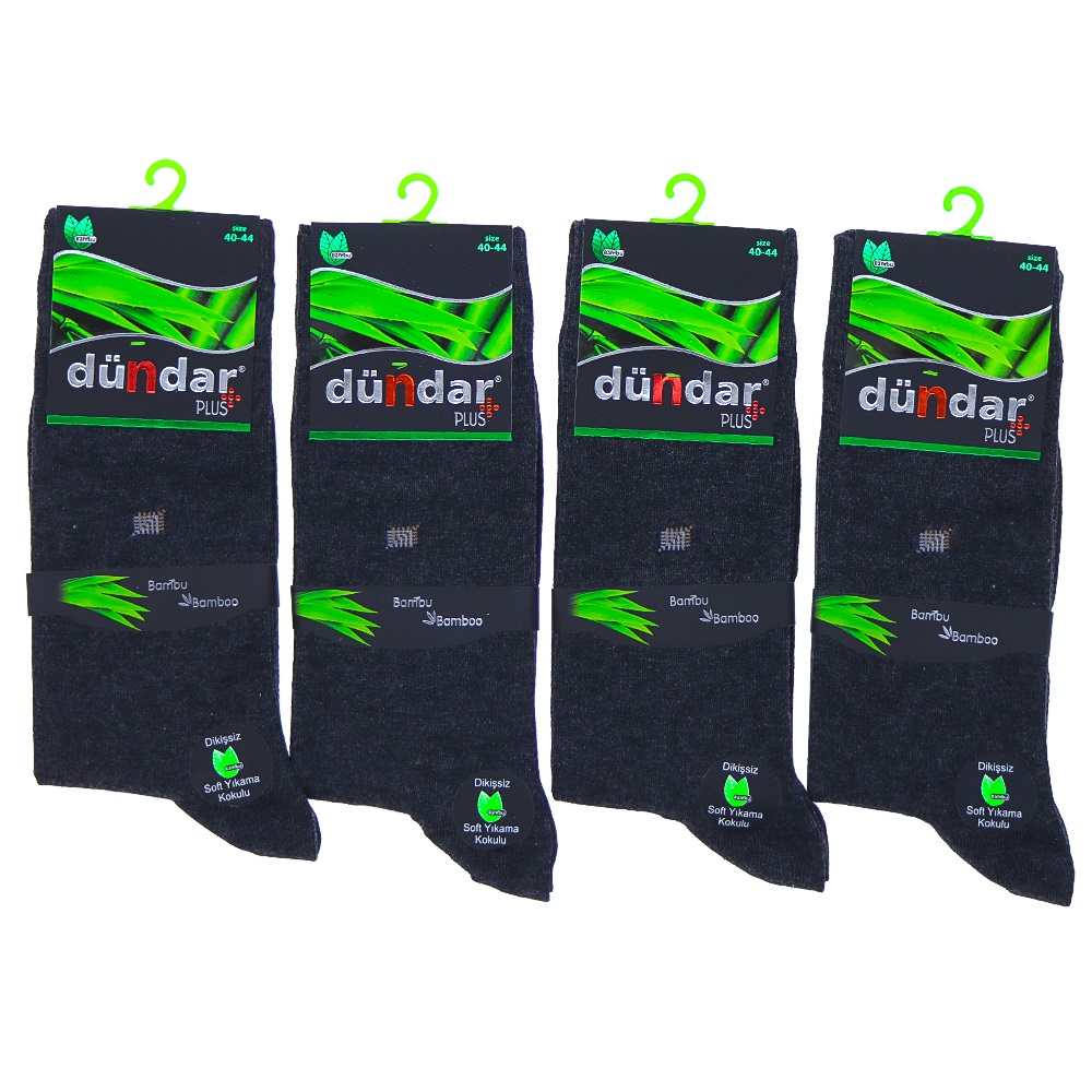 Dündar 5602 Erkek Desenli Plus Bambu Likralı Dikişsiz Soket Çorap