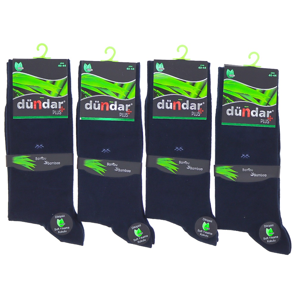 Dündar 5602 Erkek Desenli Plus Bambu Likralı Dikişsiz Soket Çorap