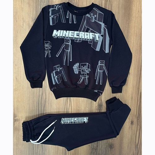 Zara Erkek Çocuk Penye Mıchecraft Robot Baskılı Takım 7-10 Yaş - Zara Erkek Çocuk Penye Mıchecraft Robot Baskılı Ta - Siyah - 7-8-9-10 YAŞ