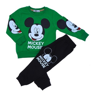 Zara 007 Erkek Çocuk 2 İp Şardonsuz Önü Kolu Mickey Mause Bas Takım 3-6 Yaş - 007 - Mavi - 3-4-5-6 YAŞ - 27859-Mavi-3-4-5-6 YAŞ