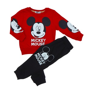 Zara 007 Erkek Çocuk 2 İp Şardonsuz Önü Kolu Mickey Mause Bas Takım 3-6 Yaş - 007 - Mavi - 3-4-5-6 YAŞ - 27859-Mavi-3-4-5-6 YAŞ