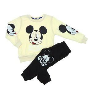 Zara 007 Erkek Çocuk 2 İp Şardonsuz Önü Kolu Mickey Mause Bas Takım 3-6 Yaş - 007 - Mavi - 3-4-5-6 YAŞ - 27859-Mavi-3-4-5-6 YAŞ