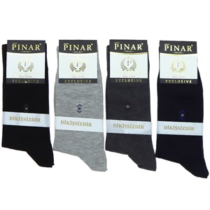 Pınar 0104 Erkek Likralı Dikişsiz Kutulu Soket Çorap - Karışık Renk