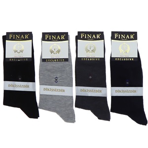 Pınar 0104 Erkek Likralı Dikişsiz Kutulu Soket Çorap - Karışık Renk