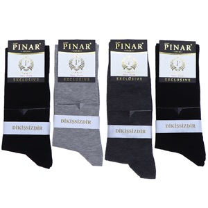 Pınar 0104 Erkek Likralı Dikişsiz Kutulu Soket Çorap - Karışık Renk