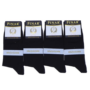 Pınar 0104 Erkek Likralı Dikişsiz Kutulu Soket Çorap - Karışık Renk - JAKARLI
