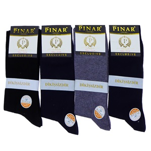 Pınar 0104 Erkek Likralı Dikişsiz Kutulu Soket Çorap - Karışık Renk - JAKARLI