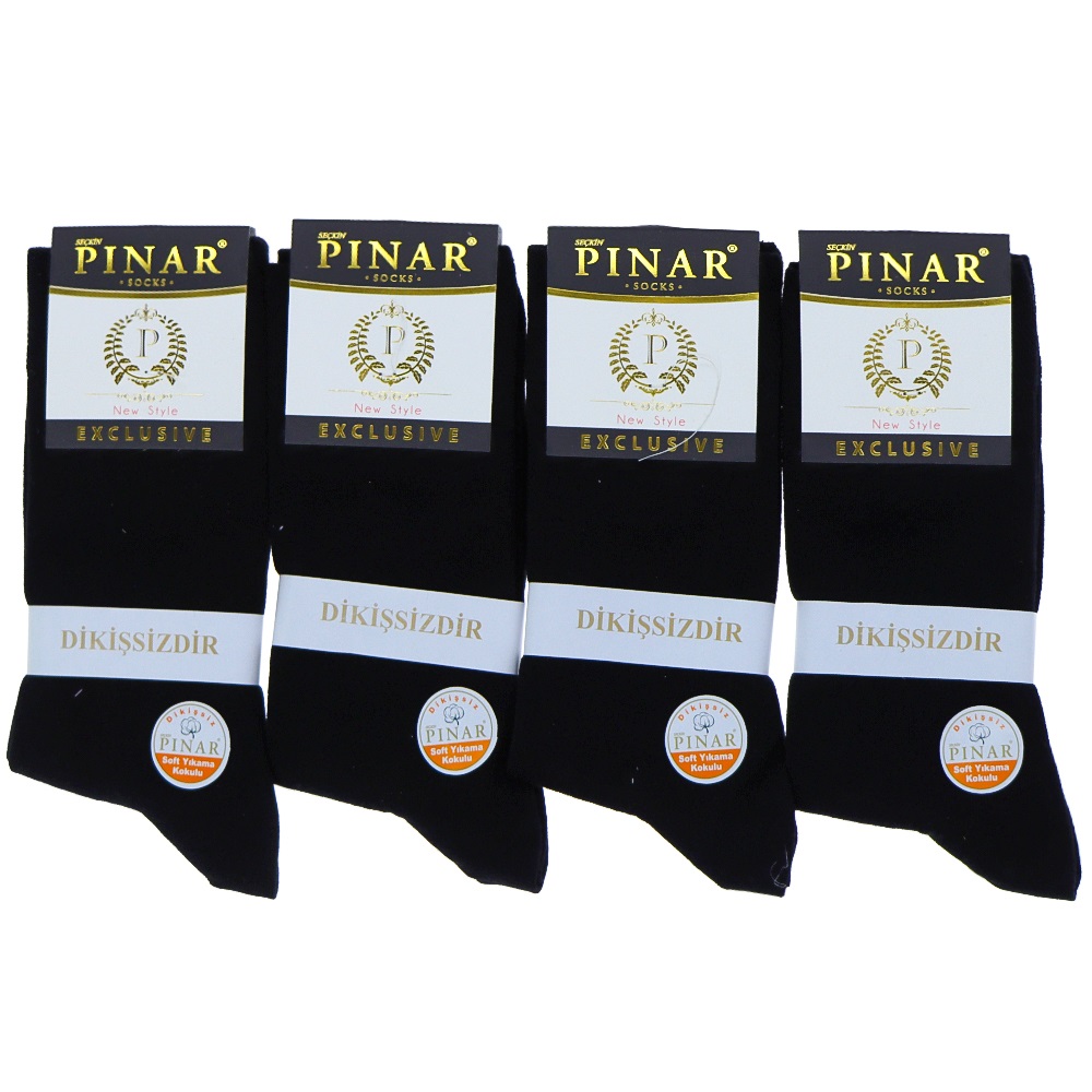 Pınar 0104 Erkek Likralı Dikişsiz Kutulu Soket Çorap - Karışık Renk - JAKARLI