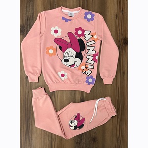 Bıcır Kids Kız Çocuk Penye Çiçekli Minnie Mouse Baskılı Takım 3-6 Yaş