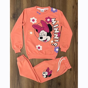 Bıcır Kids Kız Çocuk Penye Çiçekli Minnie Mouse Baskılı Takım 3-6 Yaş