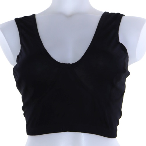 270 2 Bayan Siyah Penye Body Yarım Atlet Sütyen 90-95 - Siyah