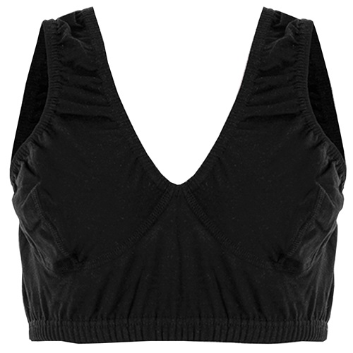 270 2 Bayan Siyah Penye Body Yarım Atlet Sütyen 115-120